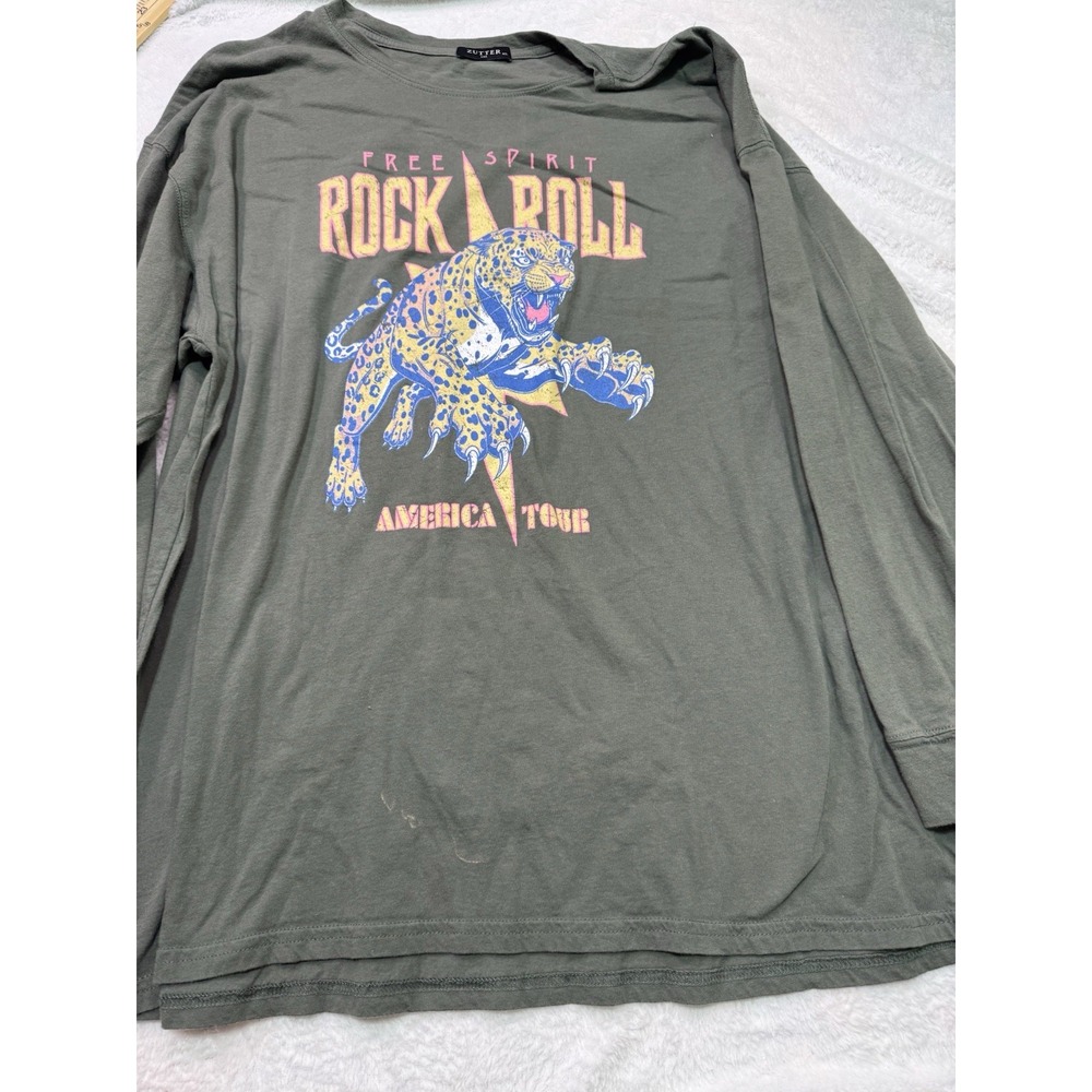 Zutter Shirt Women's Medium/large Gray Long Sleeve Shirt Led Zeppelin Rock & Rol